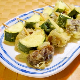 椎茸とズッキーニの天ぷら